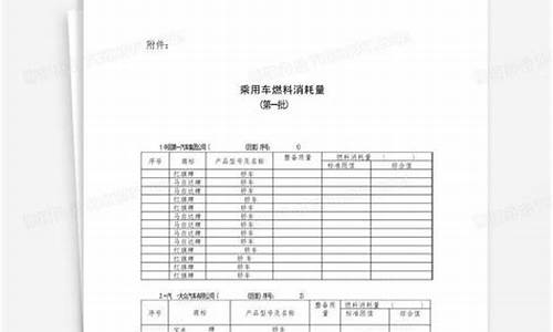 汽车油耗报告_汽车油耗数据查询